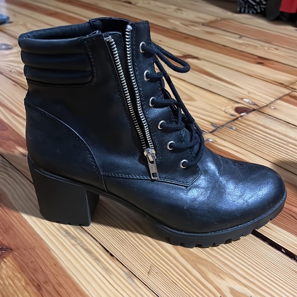 Black Combat Boots Size 11 - Picture 3 of 3